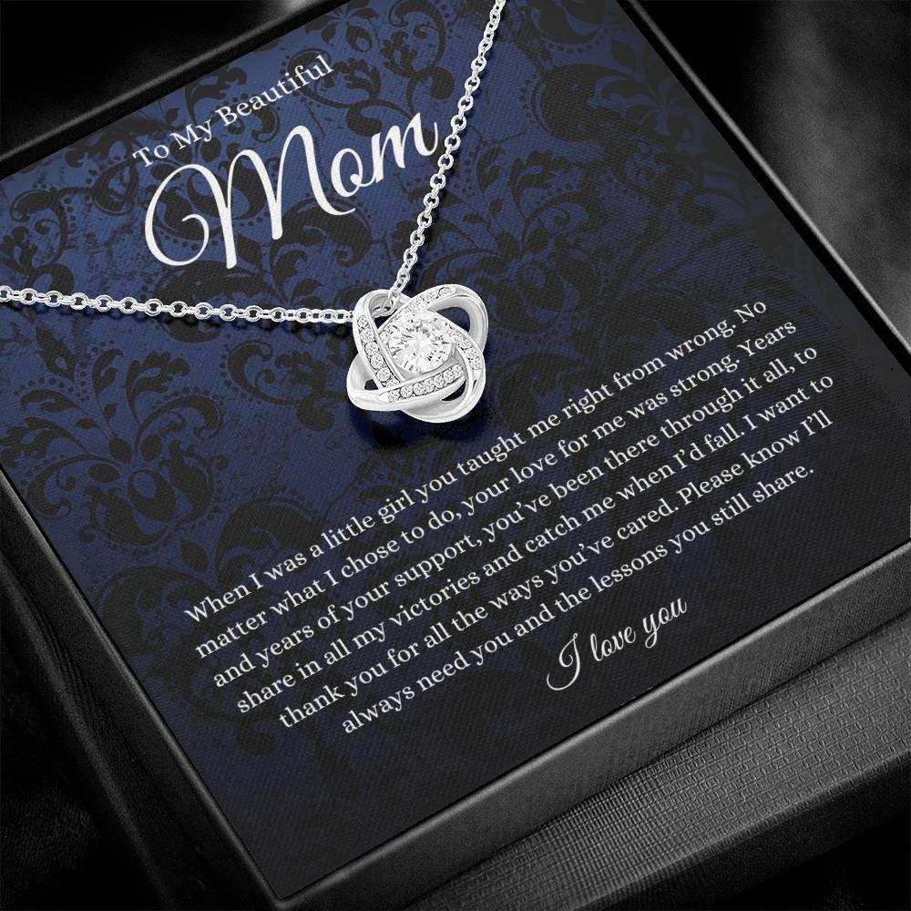 To My Beautiful Mom Necklace from Daughter