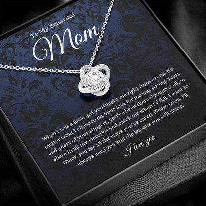 To My Beautiful Mom Necklace from Daughter