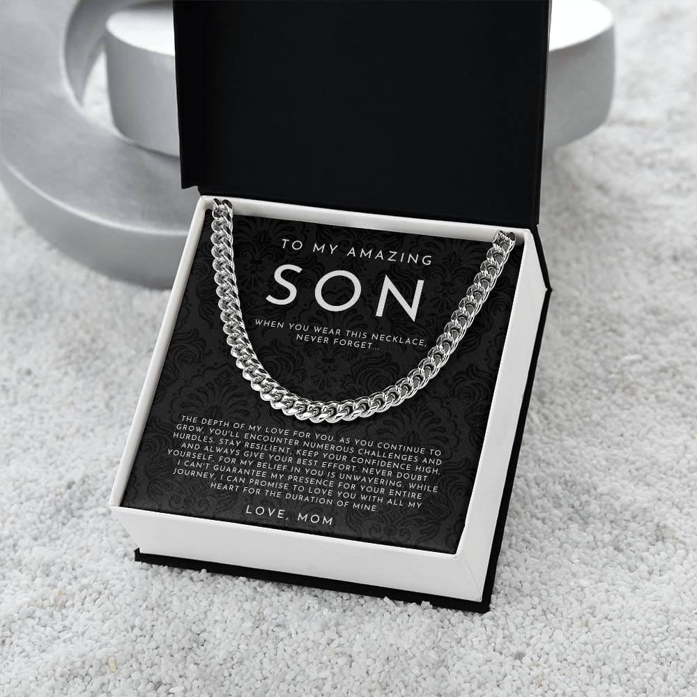 Son Necklace, Son Gift from Mom
