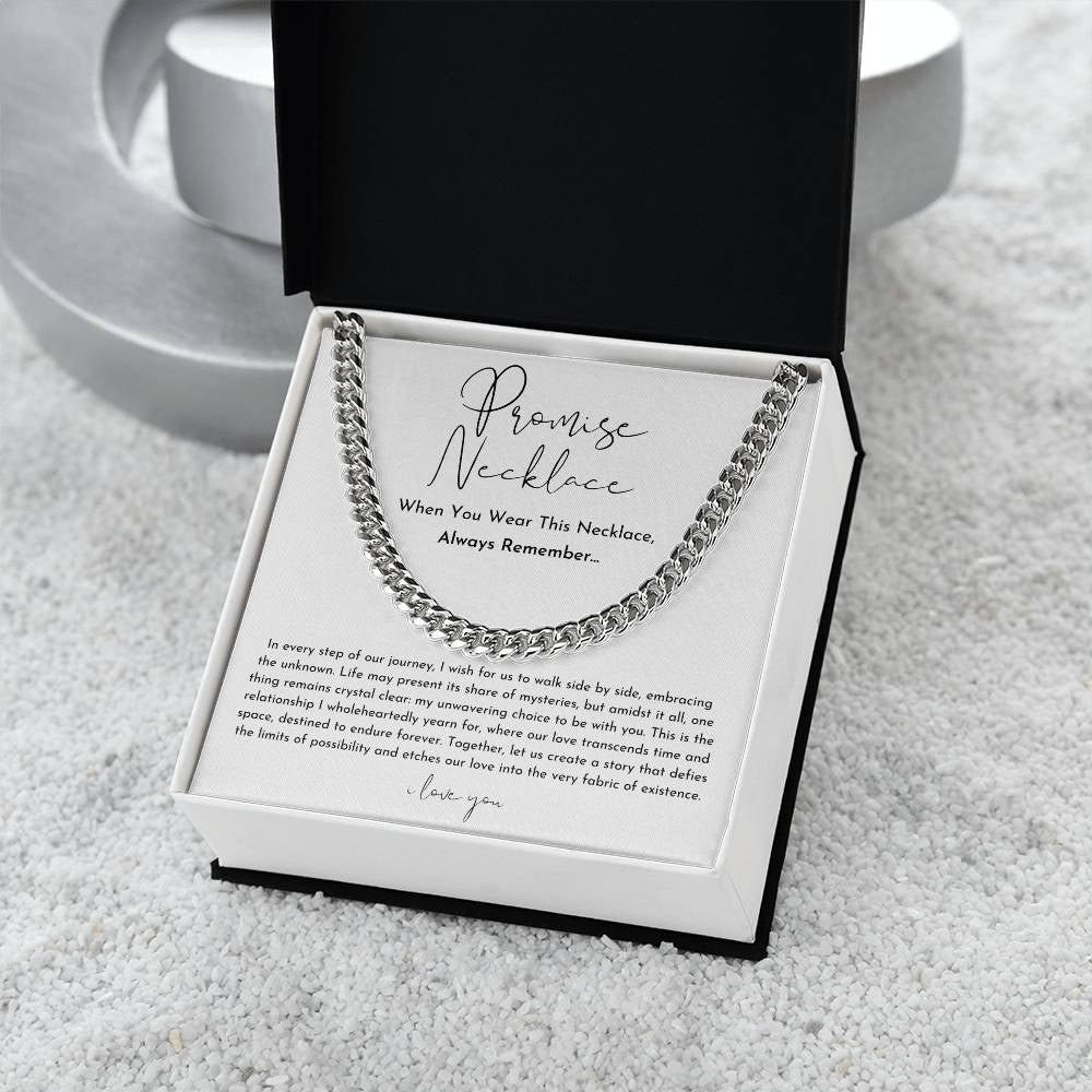 Promise Necklace for Him, Boyfriend Gift