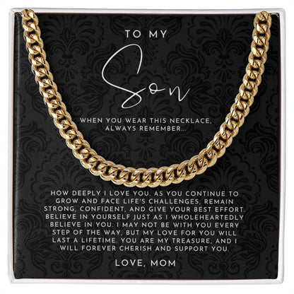 To My Son Necklace from Mom