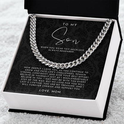 To My Son Necklace from Mom