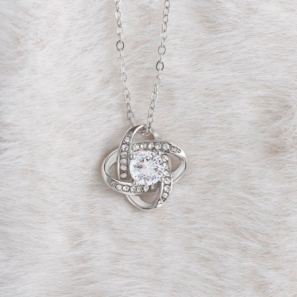 Mother of the Bride Gift (You Held My Hand) Love Knot Necklace