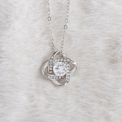 Mother of the Bride Gift (You Held My Hand) Love Knot Necklace