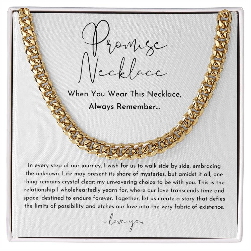 Promise Necklace for Him, Boyfriend Gift