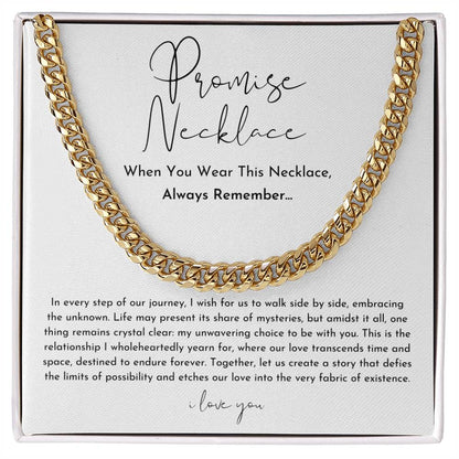 Promise Necklace for Him, Boyfriend Gift