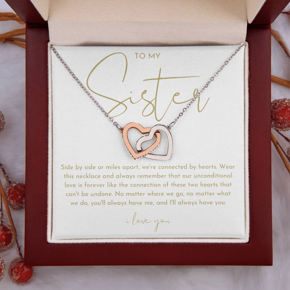To My Sister Necklace (Side by Side)