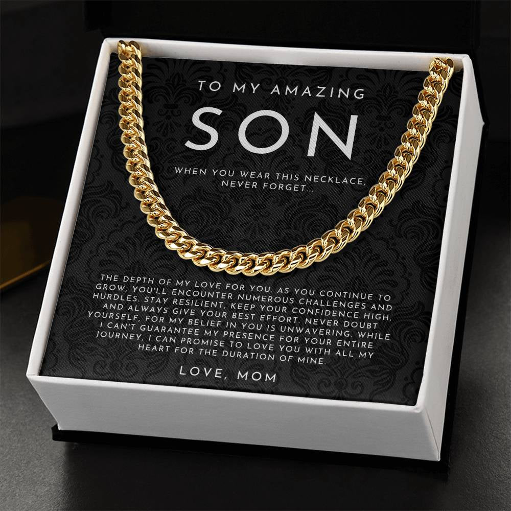 Son Necklace, Son Gift from Mom