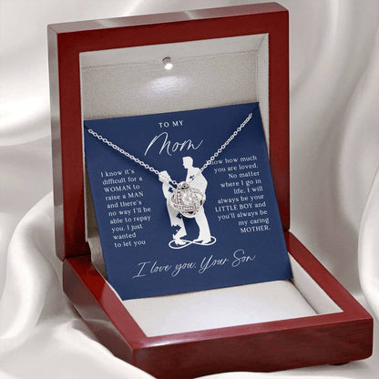 To My Mom Gift from Son - Love Knot Necklace