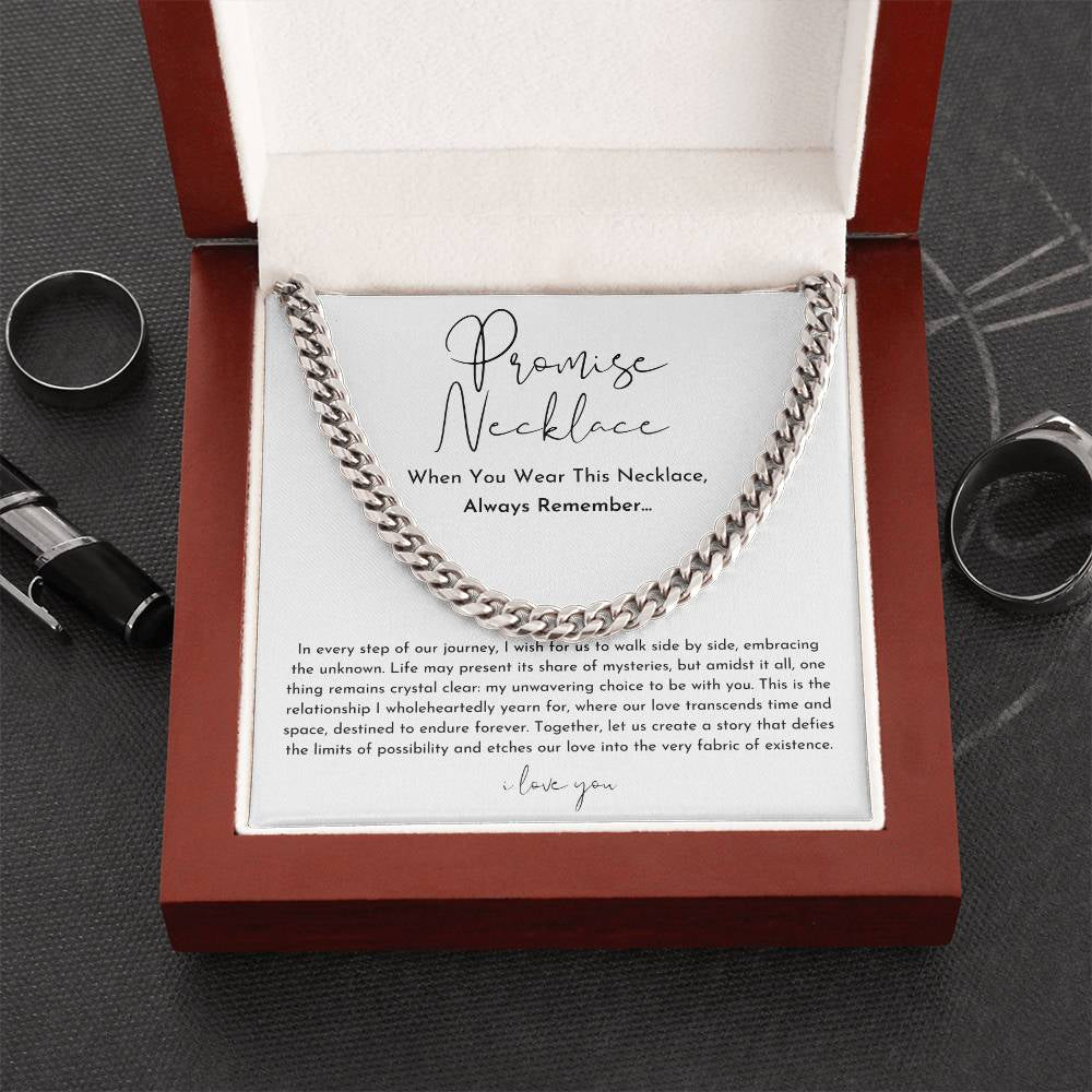 Promise Necklace for Him, Boyfriend Gift