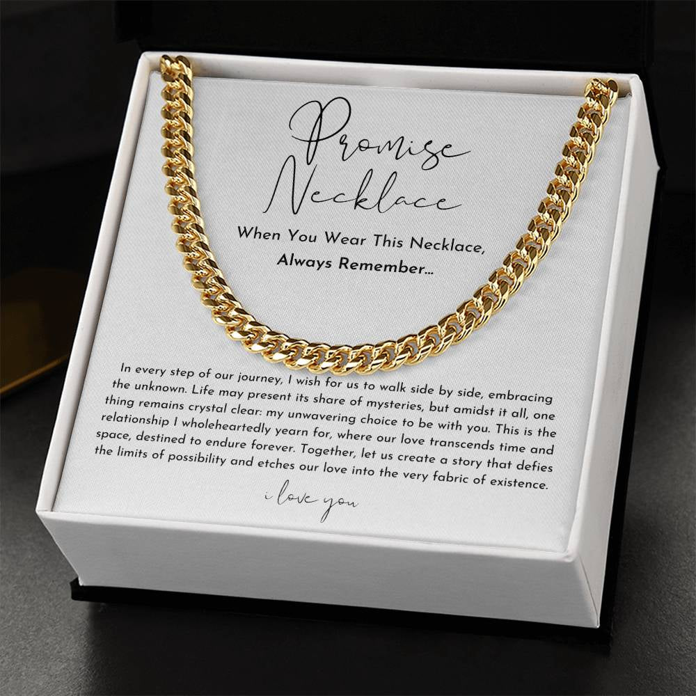 Promise Necklace for Him, Boyfriend Gift