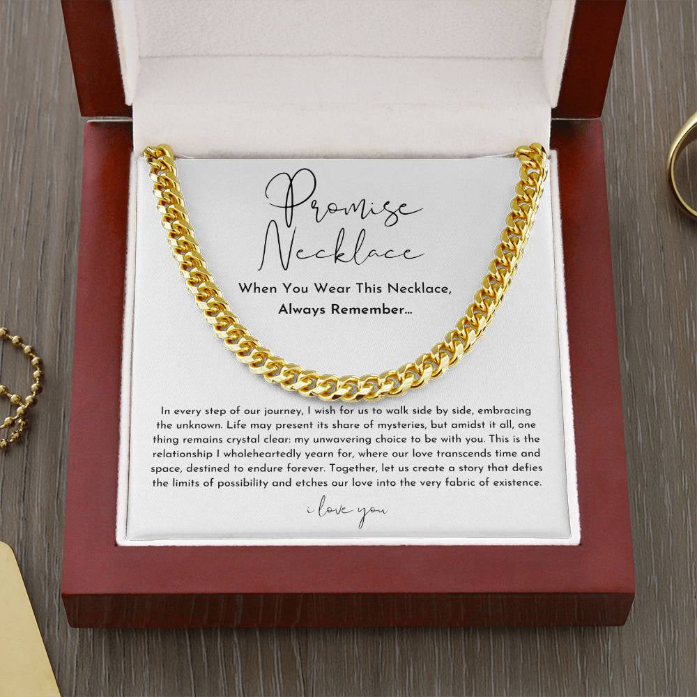 Promise Necklace for Him, Boyfriend Gift