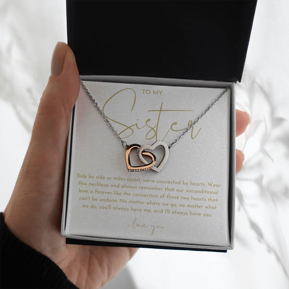 To My Sister Necklace (Side by Side)