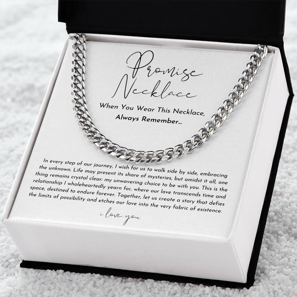 Promise Necklace for Him, Boyfriend Gift