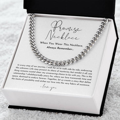 Promise Necklace for Him, Boyfriend Gift