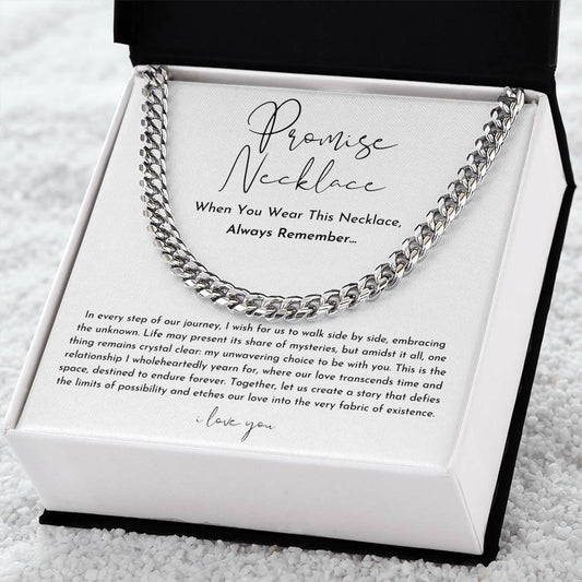 Promise Necklace for Him, Boyfriend Gift
