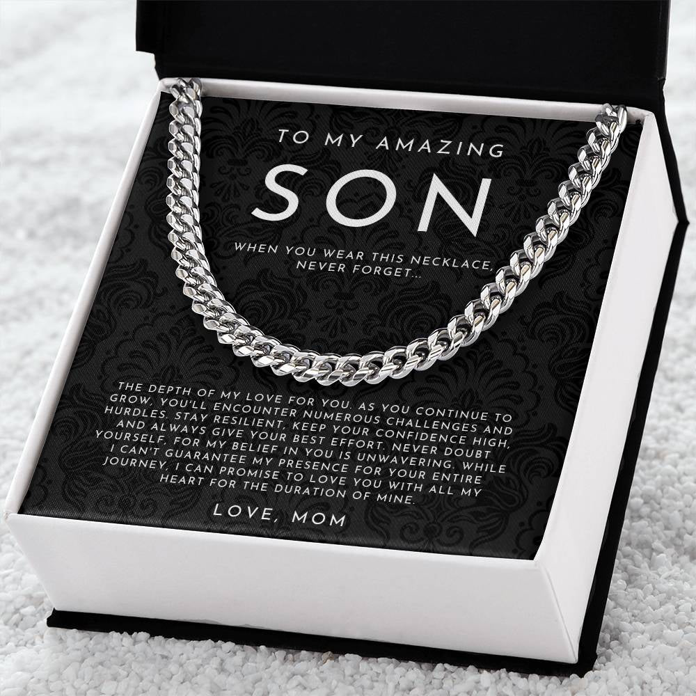 Son Necklace, Son Gift from Mom