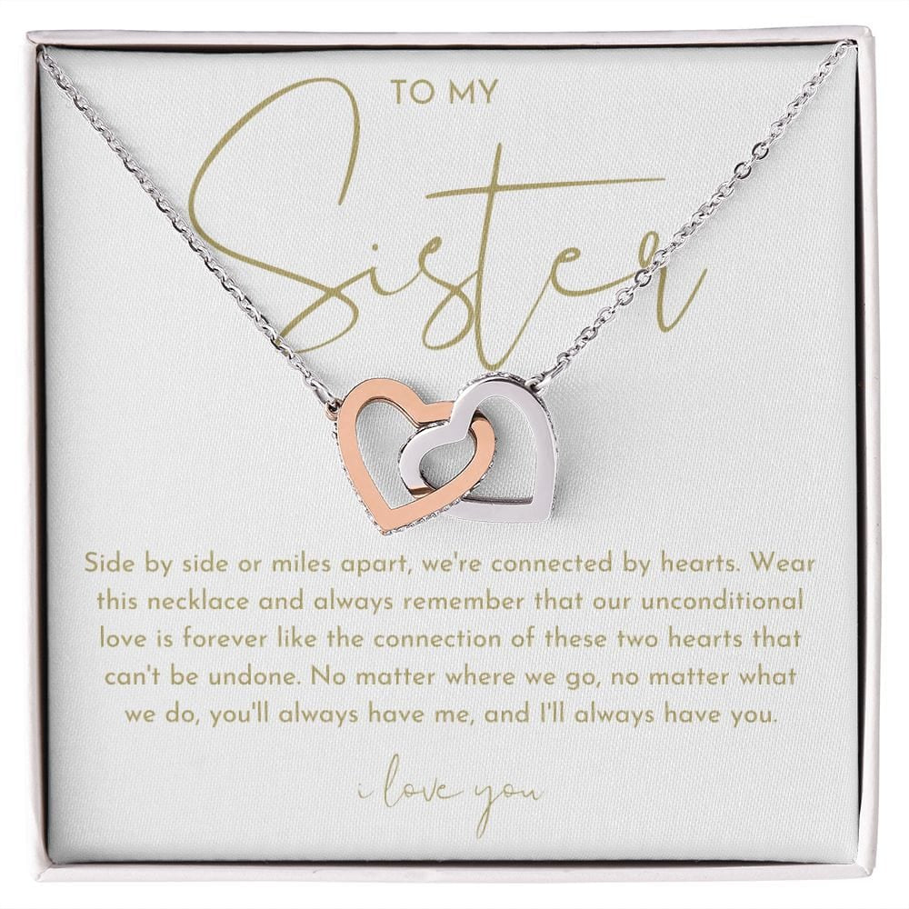 To My Sister Necklace (Side by Side)