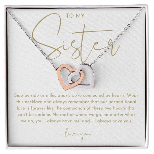 To My Sister Necklace (Side by Side)