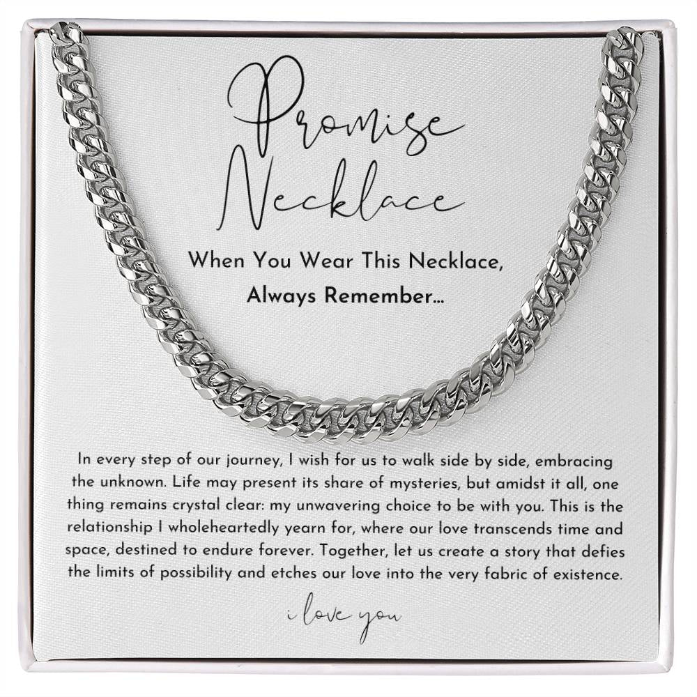 Promise Necklace for Him, Boyfriend Gift