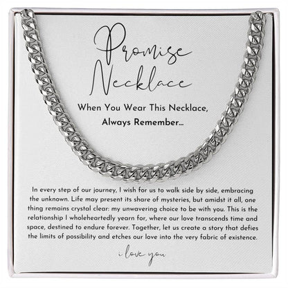 Promise Necklace for Him, Boyfriend Gift