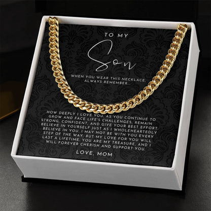 To My Son Necklace from Mom