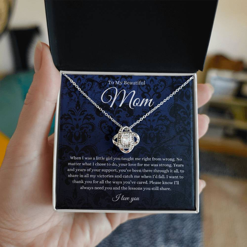 To My Beautiful Mom Necklace from Daughter